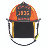 MSA Carins 1836 Orange Painted High-Luster Finish Traditional Helmet, front