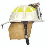 MSA Cairns 1836 White Painted High-Luster Finish Traditional Helmet, right profile