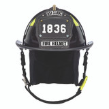 MSA Cairns 1836 Black Painted High-Luster Finish Traditional Helmet, front
