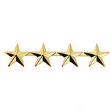 Hero's Pride Stars, 2 Posts & Clutch Backs, Pair gold