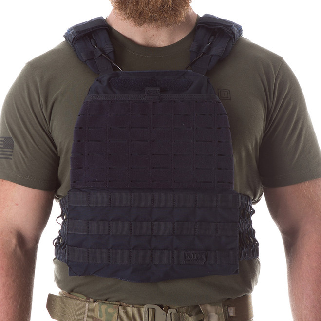 5.11 Tactical TacTec Plate Carrier, Dark Navy front view