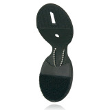 Boston Leather Oval Badge Holder - Hook and Loop Closure, deluxe open