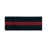Hero's Pride 3/4" High, Black, Red Line Mourning Band, 10per