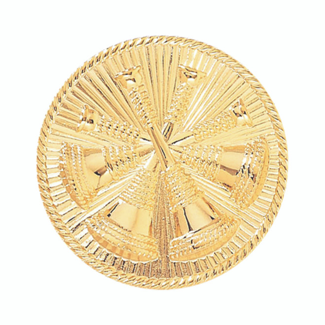 Blackinton Deputy Chief Cap Badge with Four Crossed Horns and Sunburst Background 1