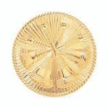 Blackinton Deputy Chief Cap Badge with Four Crossed Horns and Sunburst Background 1