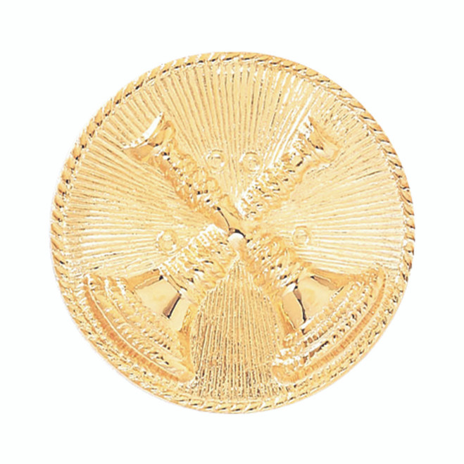 Blackinton Battalion Chief Hat Badge with Two Crossed Horns and Sunburst Background 1