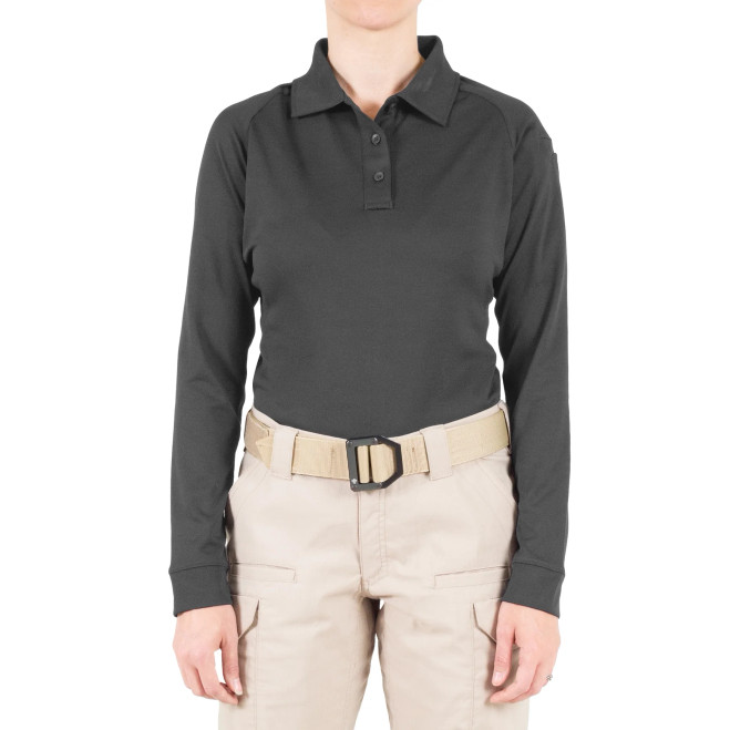 First Tactical Women's Long Sleeve Performance Polo Asphalt 1