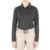 First Tactical Women's Long Sleeve Performance Polo Asphalt 1