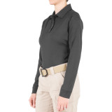 First Tactical Women's Long Sleeve Performance Polo Asphalt 2