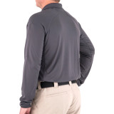 First Tactical Men's Long Sleeve Performance Polo Asphalt 3