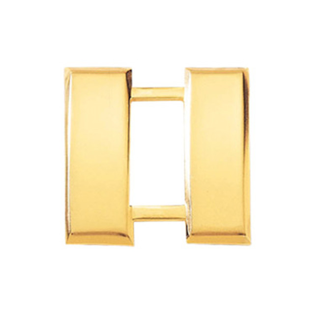 Blackinton Large Smooth Gold Plate Captain Bars w/ Clutch Back