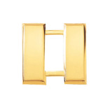 Blackinton Large Smooth Gold Plate Captain Bars w/ Clutch Back