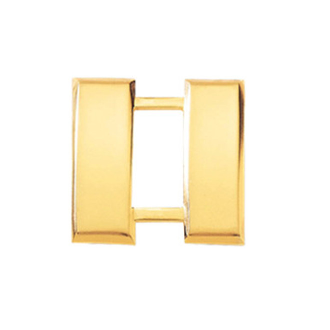 Blackinton Small Smooth Gold Plate Captain Bars with Clutch Back