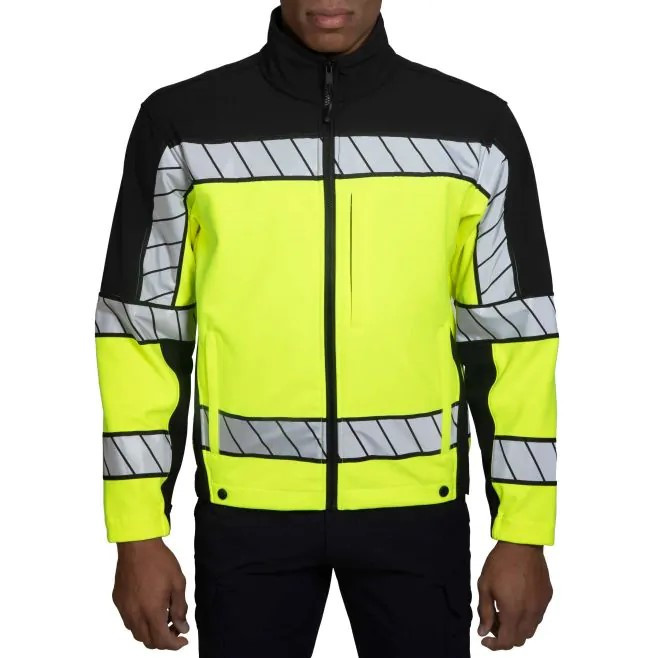 Blauer Colorblock Softshell Reflective Fleece Jacket