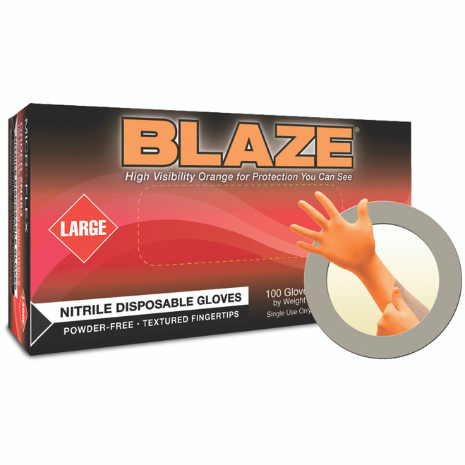 BLAZE Powder-Free Nitrile Gloves N48 MICROFLEX at Curtis - Tools for Heroes