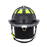 MSA Cairns 1836 Black Unpainted Matte Finish Traditional Fire Helmet, back