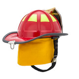 MSA Cairns 1836 Red Unpainted Matte Finish Traditional Helmet, side angle