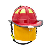 MSA Cairns 1836 Red Unpainted Matte Finish Traditional Helmet, side angle