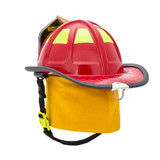 MSA Cairns 1836 Red Unpainted Matte Finish Traditional Helmet, side angle