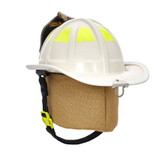 MSA Carins 1836 White Unpainted Matte Finish Traditional Helmet, side angle