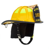 MSA Carins 1836 Yellow Unpainted Matte Finish Traditional Helmet,  front right angle 2