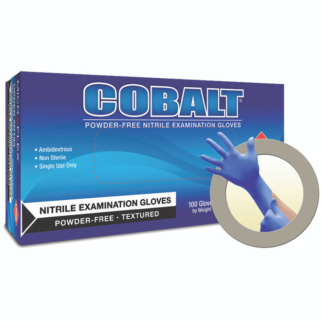 Cobalt Powder-Free Nitrile Gloves N19 MICROFLEX at Curtis - Tools for Heroes