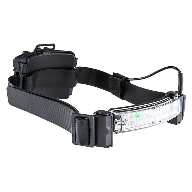 FoxFury Command+ LoPro White & Green LED Helmet Light