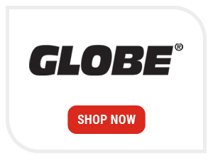 Globe logo - Shop Now button