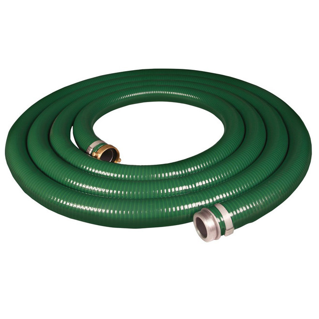 Honda 4" x 20' Green PVC Water Suction Hose Assembly (Coupled Male & Female Pin Lug) 1240-4000-20H HONDA at Curtis - Tools for Heroes