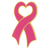 Blackinton Breast Cancer Awareness Heart Ribbon Pin