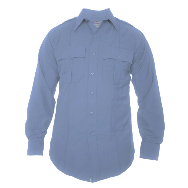Elbeco DutyMaxx Long Sleeve Poly/Rayon Stretch Shirt Medium Blue