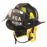MSA Cairns N6A Houston Leather Fire Helmet black N6A CAIRNS at Curtis - Tools for Heroes