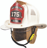 MSA Cairns N6A Houston Leather Fire Helmet white