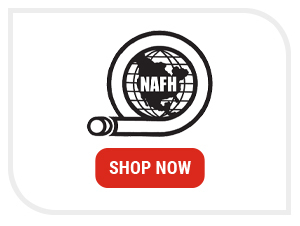 North American Fire Hose logo, Shop now button