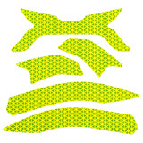 MSA Cairns Microprism Retro Reflective Stickers, Yellow